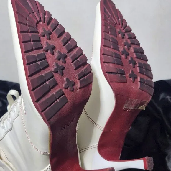 Vintage White Tennis Shoe Heels Size 8 - Picture 7 of 8